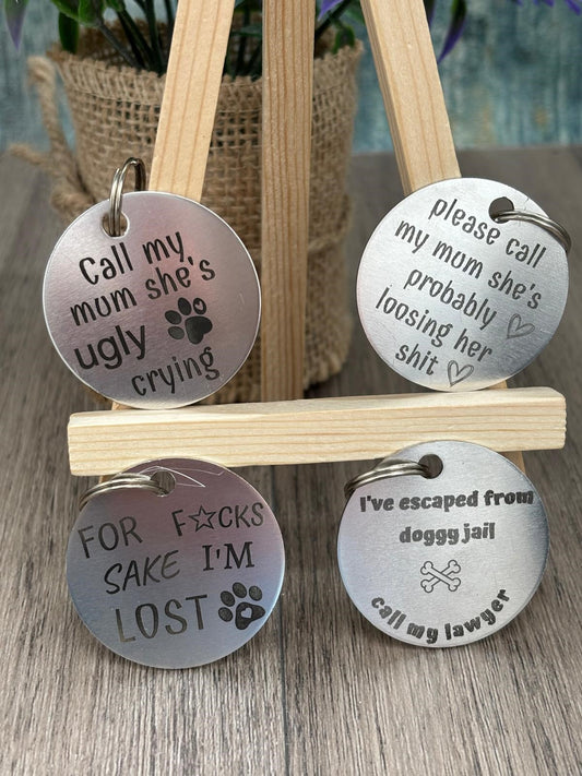 Stainless Steel humorous dog tags